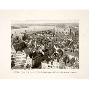 1915 Print Antwerp Belgium River Scheldt Historic Image Cityscape 