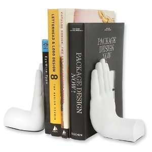  Set of 2 Plastic/Cement Mix Stop Hand Bookends Jewelry