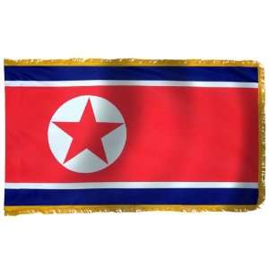  North Korea Flag 2X3 Foot Nylon PH and FR
