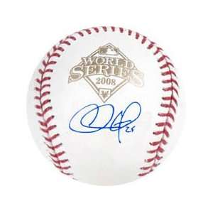 Chase Utley Signed Ball   2008 W S 