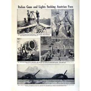   1915 16 WORLD WAR BRITISH SOLDIERS ALPS ITALIAN GUNS