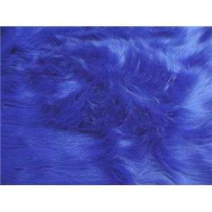 ROYAL BLUE SHAGGY LONG PILE FAUX FUR FABRIC $22.99/YD  