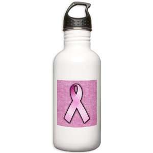  Stainless Water Bottle 1.0L Breast Cancer Pink Ribbon 
