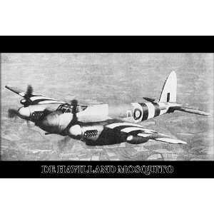 De Havilland Mosquito in D Day Invasion Paint Scheme   24x36 Poster