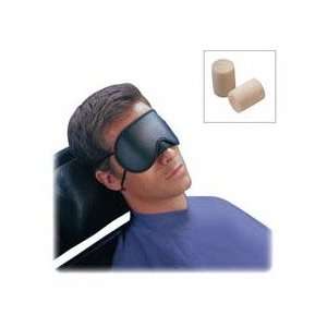  Gray Eye Shades and Ear Plugs with Adjustable Strap, 7 3/4 