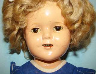 1935 Ideal Shirley Temple Compo Doll Our Little Girl Dress NRA Tag 