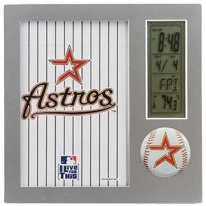    Houston Astros Team Desk Clock & Thermometer