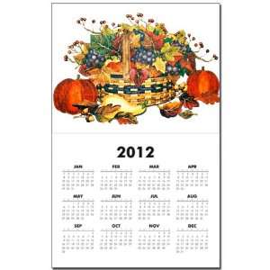  Calendar Print w Current Year Thanksgiving Harvest Basket 