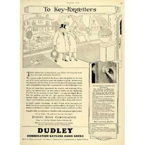  1928 Ad Dudley Combination Key Door Locks Married Couple 
