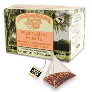 American Classic Plantation Peach Tea   2 Boxes of 12 Pyramid Tea Bags