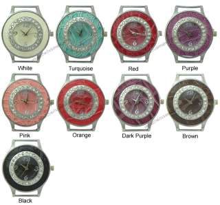   Wholesale Leatherette Inlay CZ Solid Bar Ribbon Watch Faces   RWT11310