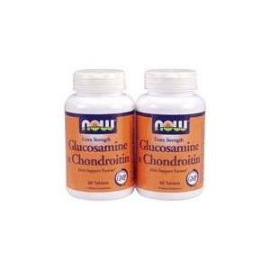  Glucosamine Chondroitin Twin 60 Tabs 600 Mg   NOW Foods 