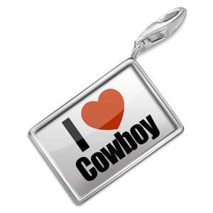  FotoCharms I Love Cowboy   Charm with Lobster Clasp For 
