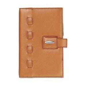   Card Book, Weave, 72 Cap., Faux Leather, Camel