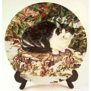  Royal Doulton cat plate Domino from Cats in Winter by 