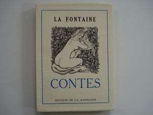 Contes by LaFontaine, illustrated by Suzanne Ballivet inv374  