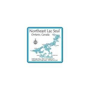  Northeast Lac Seul 4.25 Square Absorbent Coaster Kitchen 