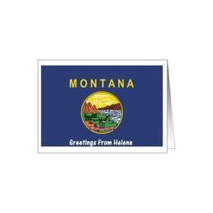  Montana   City of Helena   Flag   Souvenir Card Card 
