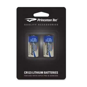  Princeton Tech Lithium CR123 Batteries, Pack of 2 Sports 