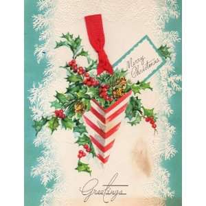  Vintage 1948 Christmas Card MERRY CHRISTMAS GREETINGS, a 