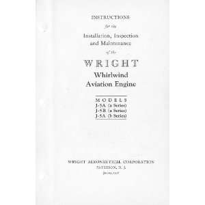   Aircraft Engine Instruction Manual Wright R 790 J 5 Whirlwind Books