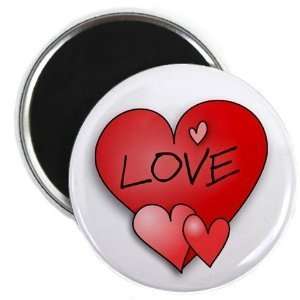  Creative Clam Red Love Heart Valentines Day 2.25 Fridge 