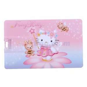   Kitty Double Sided Pattern Credit Card Style Flash Drive Electronics