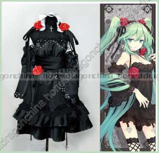 Vocaloid HATSUNE Miku Cosplay costume Dress Handmade 03  
