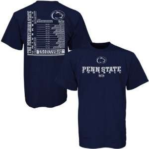  Penn State Nittany Lions Navy Schedule T shirt