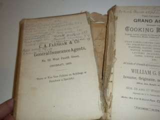 LOT 3   VINTAGE BOOK 1800s SIFTER COOKBOOK LIFE PATRICK HENRY WORKS 