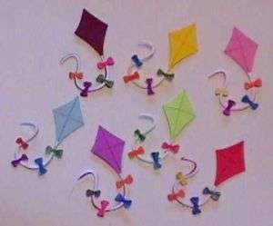 FLYING KITE   CUT OUT   HAND MADE for SCRAPBOOKS/CARDS  