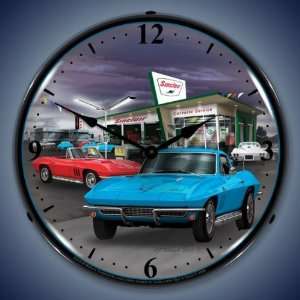  1966 Corvette Stingray Sinclair Backlit Clock Automotive