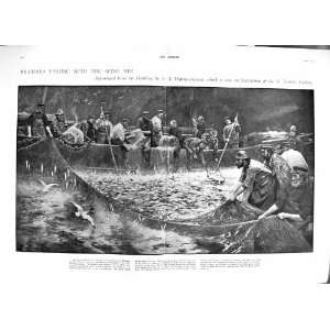   1901 CHRIST MARTHA MARY PILCHARD FISHING SEINE NET