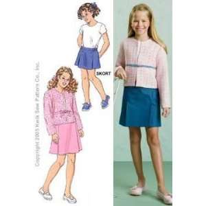  Kwik Sew Girls Jacket Skirt & Skort Pattern By The Each 
