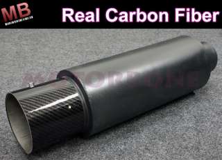 30103BKCF Rear Lower Exhaust Black Round Muffler Real Carbon Fiber Tip 