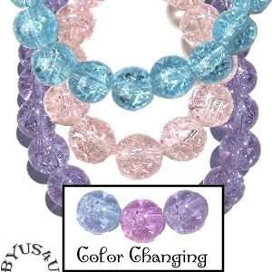 Add extra sparkle and dimension with crackle glass beads. Crackle 