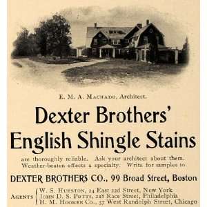  1905 Ad Machado Architect Dexter Brothers Shingle Stain 