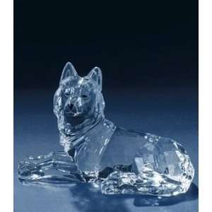  4.5 Icy Crystal Wolf Laying Down Animal Figure