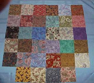 240 4 PAISLEY Fabric Quilt Squares Quilting