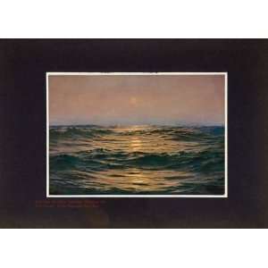 ORIG 1905 Trackless Sea Painting Print Warren Sheppard   Original 