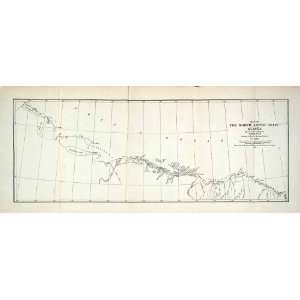  1920 Lithograph North Arctic Coast Alaska Map Ocean Camden 