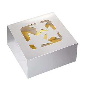  Silver Star Window Cupcake Boxes