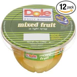 Dole Mixed Fruit in Light Syrup, 7 Ounce Cups (Pack of 12)