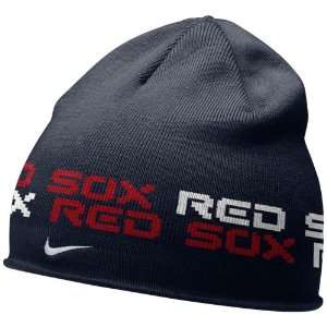  Nike Boston Red Sox Navy Blue Risp Beanie Sports 