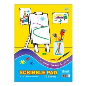  Bazic Scribble Pad, 9 x 12 Inches, 70 Sheets (Case of 48 