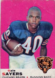 Gale Sayers, 1969 Topps card # 51, Chicago Bears  