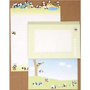  cute Letter Paper Set with panda bears by San X Toys 