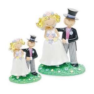  Funny Cake Topper   Small Comical Bride & Groom Figurine 