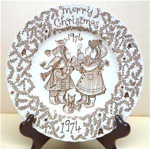 1974 Crownford China Co. Plate A Happy Holiday To You  