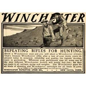 com 1904 Ad Winchester Repeating Arms Rifles Cowboys Hunt   Original 